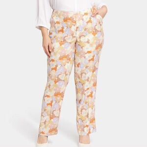 NEW NYDJ Floral Marilyn Straight Pants Plus Size